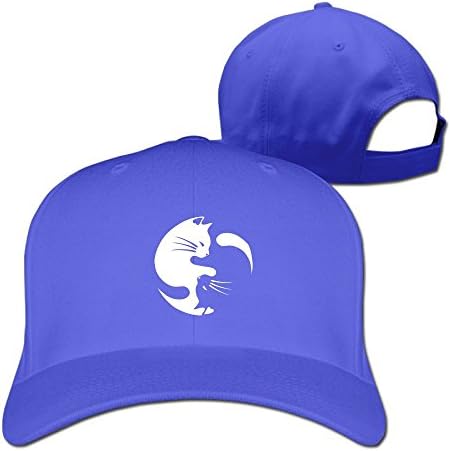 Fjwriog Cat Ying Yang Lovely Unisex Twill Cotton Baseball Cap RoyalBlue