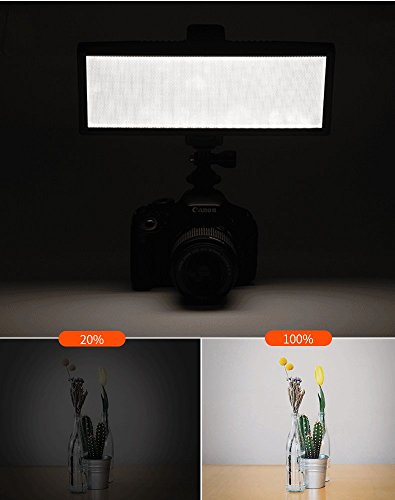 SUPON LED-L132T RA CRI95 Portable Dimmable 3300K-5600K LED Video Light,Super Slim LCD Display Lighting Panel for Canon,Nikon,Pentax,Panasonic,Sony,Olympus Cameras&DV Camcorder,Shooting+NP-F550 battery - Thumbnail 5