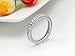 SOMEN TUNGSTEN 925 Sterling Silver Rings Cubic Zirconia Eternity Engagement Wedding Band Width 3MM Size 4-10