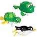 Bits and Pieces - Wind-Up Backstroke Swimmers - Frog, Turtle and Penguin Bathtub or Pool Toys