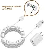 25ft/7.6M Arlo Ultra / Arlo Pro 3 Power Cable and Adapter, Magnetic Charging Cable for Arlo Ultra, Weatherproof Outdoor or Indoor cable Compatible Arlo Ultra and Arlo Pro 3,