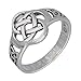 Celtic Triquetra Trinity and Flower Knot Eternity Sterling Silver Ring Size 7(Sizes 4,5,6,7,8,9,10,11)