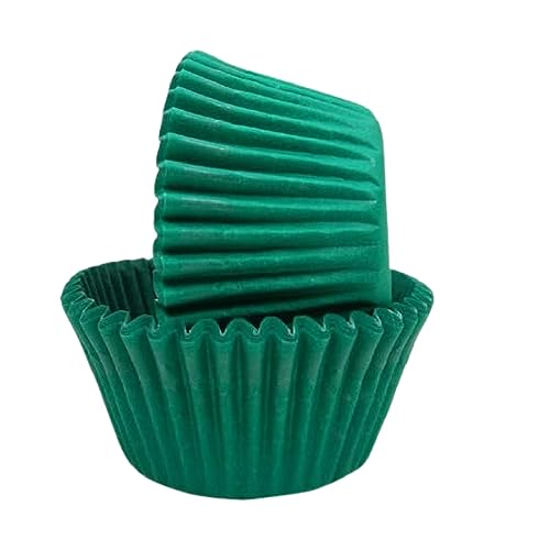 Regency Wraps Formas de cozimento padrĂŁo Ă prova de gordura para cupcakes e muffins, pacote com 40, verde sĂłlido