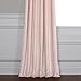 HPD Half Price Drapes Heritage Plush Velvet Curtains 96 Inches Long Room Darkening Curtains for Bedroom & Living Room 50W x 96L, (1 Panel), Ballet Pink
