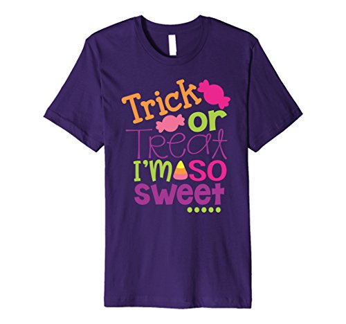 Trick or Treat I'm So Sweet Halloween Costume Girls Tshirt 1