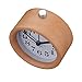 Glomarts Round Wooden Silent Desk Alarm Clock with Nightlight