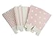 Bilipala Popcorn Boxes, Popcorn Favor Boxes, 24 Count, Pink Chevron, Stripe and Polka Dot