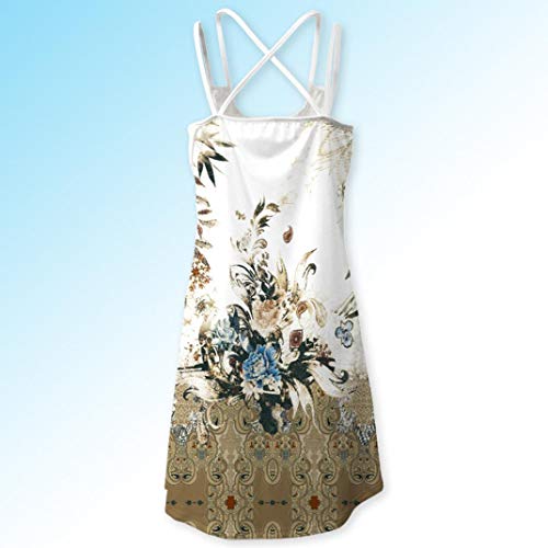 image for UONQD Womens Floral Printed Tunic Shirts 3/4 Roll Sleeve Notch Neck Tu