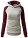 Clothink Women Color Block Cotton Long Sleeve Hoodie Sweatshirt Tops