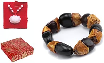 Devotional Art The Broad bean Bodhi Handmade Buddhist Prayer Beads Bracelet for Men and Women with Gift Box