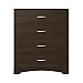 Ameriwood Home Crescent Point 4 Drawer Dresser, Espresso