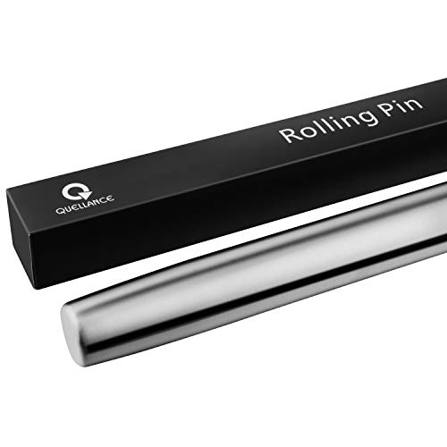 Rolling Pin for Baking - 16 Inch Smooth Stainless Steel French Roller Pin with Tapered Design for Fondant, Pie Crust, Cookie, Pastry Dough