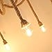 GuLighting 6 Heads American Country Retro Industrial Hemp Rope Chandelier Living Room Restaurant pendant lights light Fixture Not Included Bulb