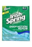 Clean Scrub Deodorant Soap By Irish Spring for Unisex, 8 bars of 3.75 ounces each.