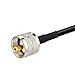 Bingfu UHF PL259 to SO239 RG58 Coax Extension Cable - 2m/6.5ft for Vehicle CB, Ham, Two-Way, Marine VHF Radio - Male to Female Jumper for Walkie Talkie & Amateur Radio