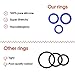 Male Cock Rings - Silicone Penis Ring Set - Sex Pleasure Rings for Erection Enhancing and Last Longer Orgasm - Blue