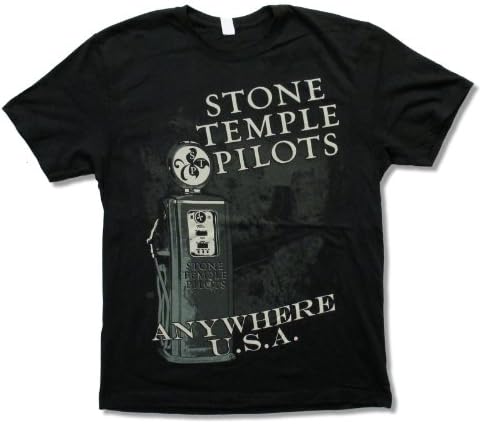Adult Stone Temple Pilots "Gas Pump" Black T-Shirt (Medium)