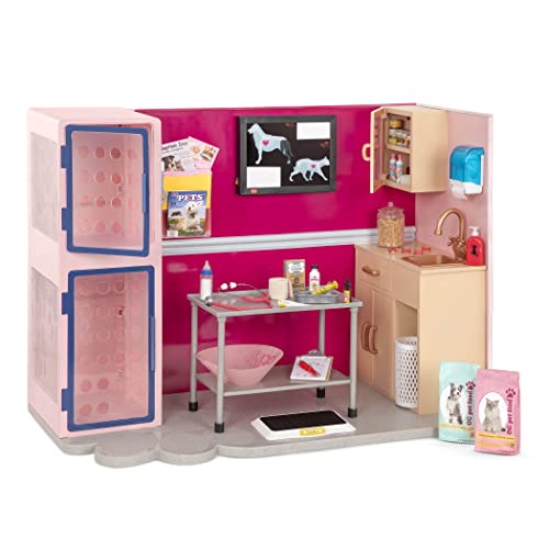 Our Generation Vet Clinic Playset, Healthy Paws for 18-Inch Dolls, Hospital