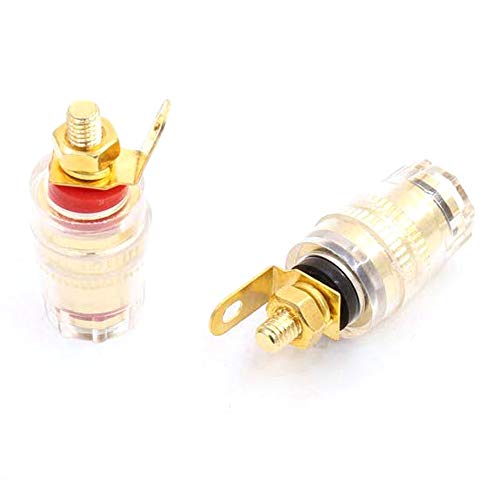 4Pieces 4mm Banana Plug Socket Connector Binding Post for Amplifier Speaker Terminal in-Wall Plate