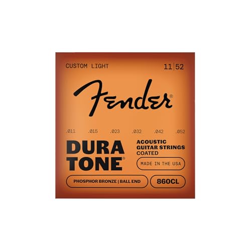 Fender Dura-Tone 860CL Coated Phosphor Bronze Acoustic Guitar Strings 11-52