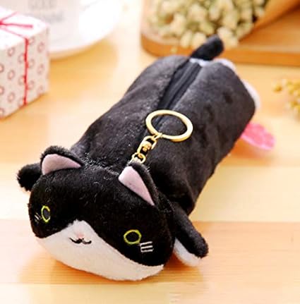Djhfj Dessin Anime Peluche Trousse Kawaii Peluche Chat Fournitures Scolaires Sacs A Crayons Pour Les Enfants Papeterie Boite A Crayons Nb Amazon Fr Fournitures De Bureau