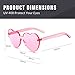 ADE WU Cute Heart Sunglasses for Women Men Trendy Fun Colorful Rave Party Sun Glasses (Pink)
