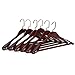 LOHAS Home 6-Pack Solid Wood Extra-Wide Shoulder Coat Hangers, Walnut Finish