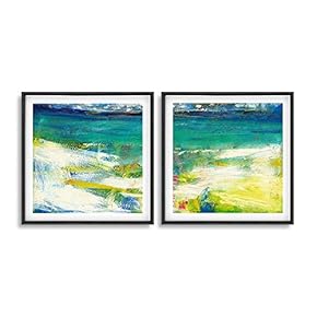 Framed Canvas Wall Art for Living Room, Bedroom Vibrant Landscape III Canvas Prints for Home Decoration Ready to Hang - 16"x16"x2 Panels