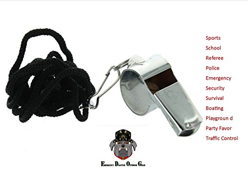 EDOG 2 Premium Quality Sports, Coaches, Referee, Officials, P.E. & Gym Teachers, School Administrators & Emergency - Set of 2 with Variety of Colored Lanyards (Black Police Lanyard)