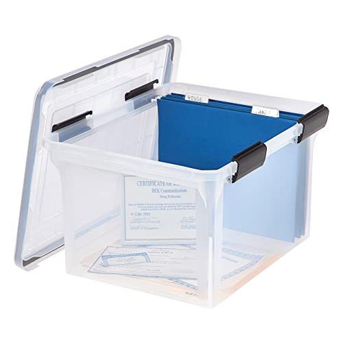 IRIS® Letter/Legal Size WeatherTight File Box, 10 9/10"H x 14 1/2"W x