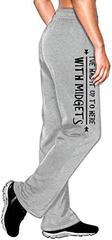 JUHGN Women I've Had It Up To Here With Midgets ComfortableRowing Casual Style Sweatpants Leisure Wear M Ash