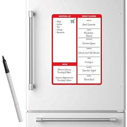 semanal Comida Dieta Planificador magnético Š A4 borrado en seco ...