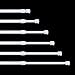 Shappy 6 Pieces Tension Rods Spring Rods for Curtains Bathroom Rods Tension, 3 Sizes Included, White