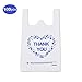 LazyMe Thank You T Shirt Bags Plastic Grocery Bags with Handles for Merchandise and Supermarket, Bolsas De Plastico Para Negocio, 12 x 20 Inch (100 PCS)