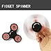 Fidget Spinner Toy more than 3 Minutes 30 seconds Spinning Time Super Silence CNC Metal Built Spinner for Adults Kids EDC Focus Anxiety Stress Relief Toy (Black)