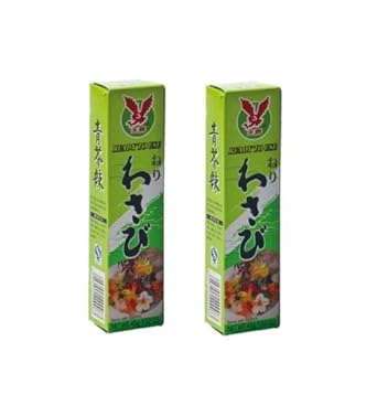 Pamai Pai® Doppelpack: 2 x 43g Tuben Wasabi Paste scharf für Sushi grüner Meerrettich Wasabipaste