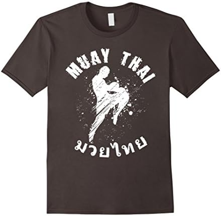 Mens Cool Muay Thai Shirt - Great Fit Stylish Thai Boxing Gear Large Asphalt