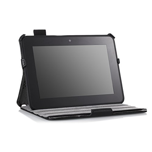 MoKo Case for Amazon Kindle Fire HD 7 2012 - Slim-fit Folio Cover Case for Amazon Kindle Fire HD 7 Inch 2 Gen 2012 Tablet, BLACK (with Automatic Wake/Sleep Function)