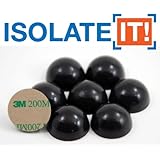 1" Sorbothane Hemisphere Rubber Bumper Non-skid Feet with Adhesive 50 Durometer - 8-Pack