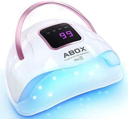 【ネイルドライヤー】 ABOX ジェルネイルライト 72W UV&LEDライト 4段階タイマー付き ジェルネイル と レジンクラフト用 自動センサー 携帯便利 時間節約 日本語説明書付き