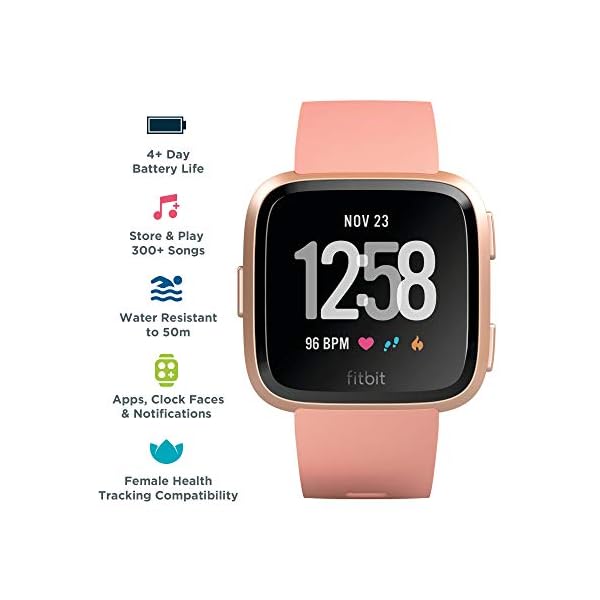 Fitbit-Versa-Health-Fitness-Smartwatch-with-Heart-Rate-Music-Swim-Tracking-Peach Fitbit Versa Health & Fitness Smartwatch with Heart Rate, Music & Swim Tracking, Peach