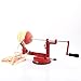 Apple Peeler Masione Slicer & Corer/Peel, Slice & Core W/Suction Base for Everyday Kitchen Use (Red)