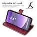 OCASE Samsung Galaxy S8 Case Leather Flip Wallet Case for Samsung Galaxy S8 Devices - Burgundy