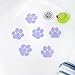 SlipX Solutions Adhesive Paw Print Bath Treads Add Non-Slip Traction to Tubs, Showers, Pools, Boats, Stairs & More (6 Pieces, Reliable Grip, Purple)