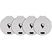 TrackR bravo - Bluetooth Tracking Device. Item Tracker. Phone Finder. iOS/Android Compatible. Generation 3, Silver (4 Pack)