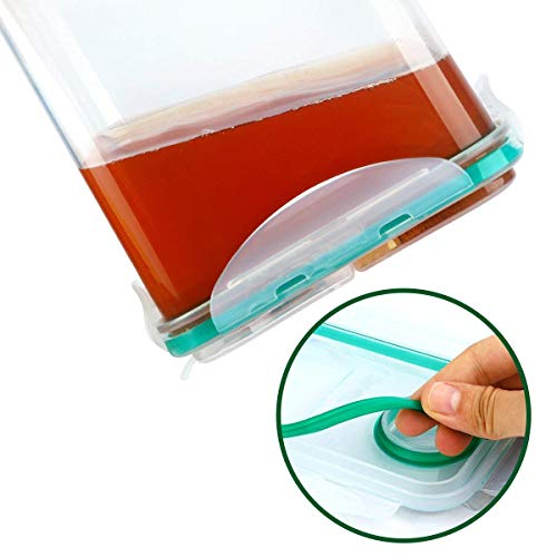 Cereal Container, VERONES Airtight Plastic Storage Containers Perfect for Food Storage Containers Kitchen Storage Containers (1.7 Inch Diameter Round Mouth Not for Big Cereal) 10 Pack - Thumbnail 4