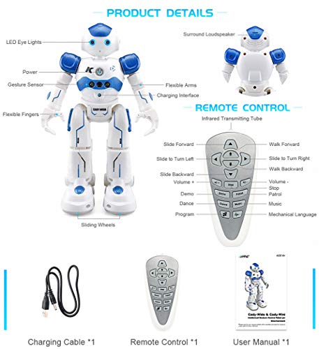 image for Eholder RC Remote Control Robot for Kids, Programmable Smart Robot Toy
