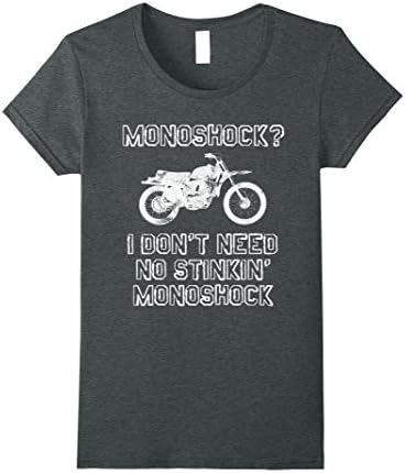 Womens I Don't Need Monoshock Vintage Motorcycle T-Shirt XL Dark Heather