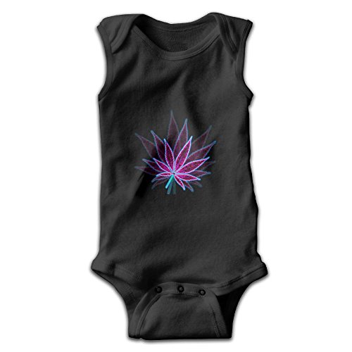 Newborn Baby Girl's Rompers Sleeveless Cotton Onesie Tie Dye Maple Leaves Print Outfit Winter Pajamas Bodysuit