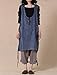 Mordenmiss Women's Summer Vest Dress Pull-Up Hem Top Blue, X-LARGE